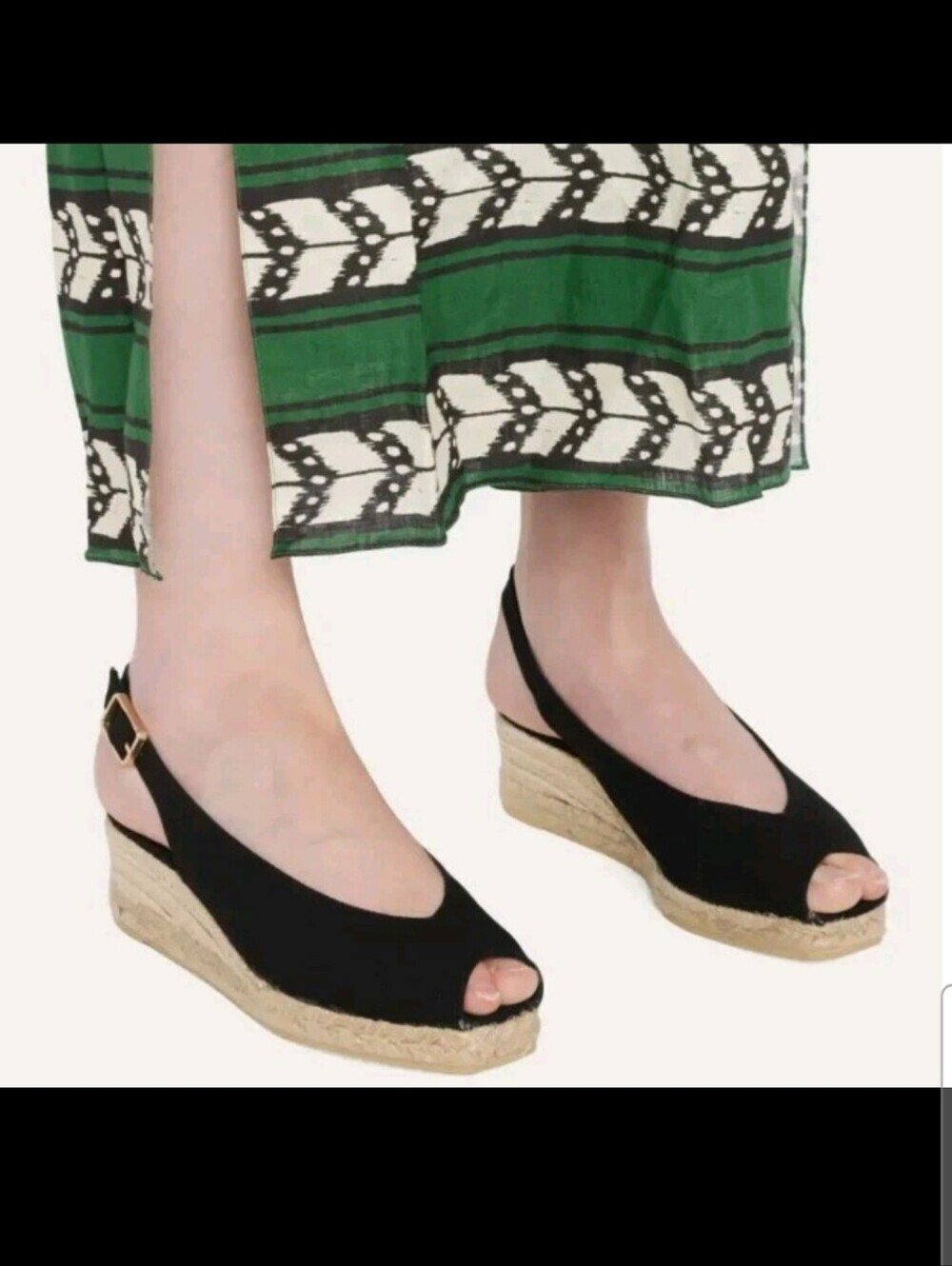 Castaner Womens Black Dosalia Canvas Wedge Classic European Espadrilles 40